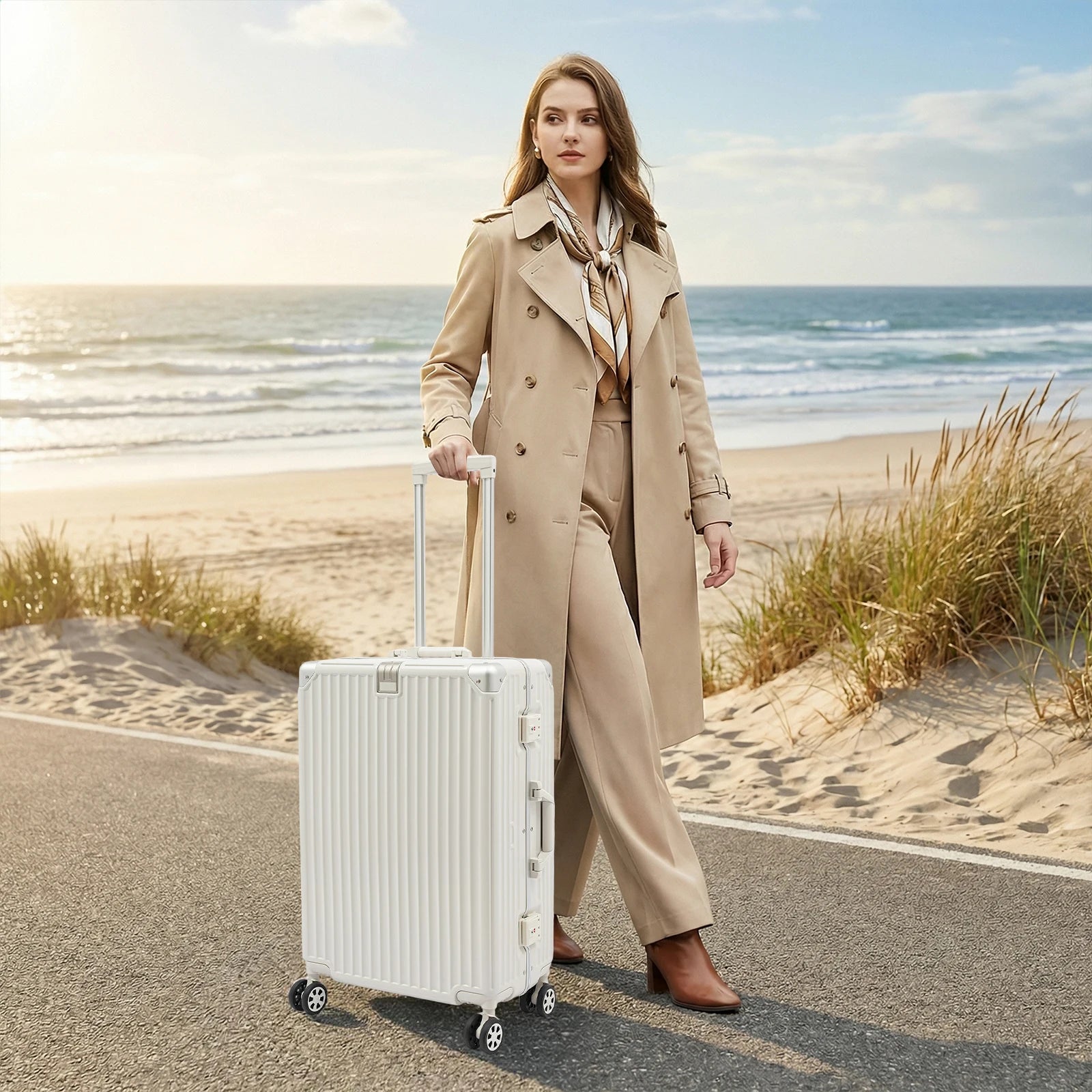 24-Inch Carry On Luggage Suitcases, Small Carry On Suitcase,Reinforced Small Carry-On Suitcase With Combination Lock