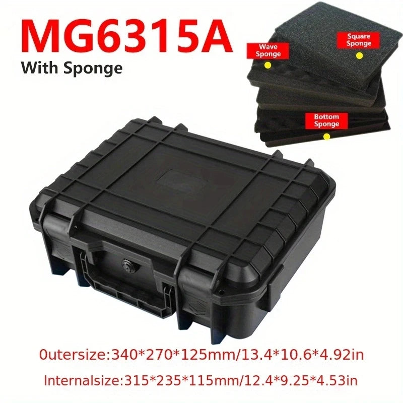 Waterproof Hard Case Box Safety Storage Box Portable Tool Organizer Tool Box Equipment Case with Sponge Suitcase Tool Kit Case