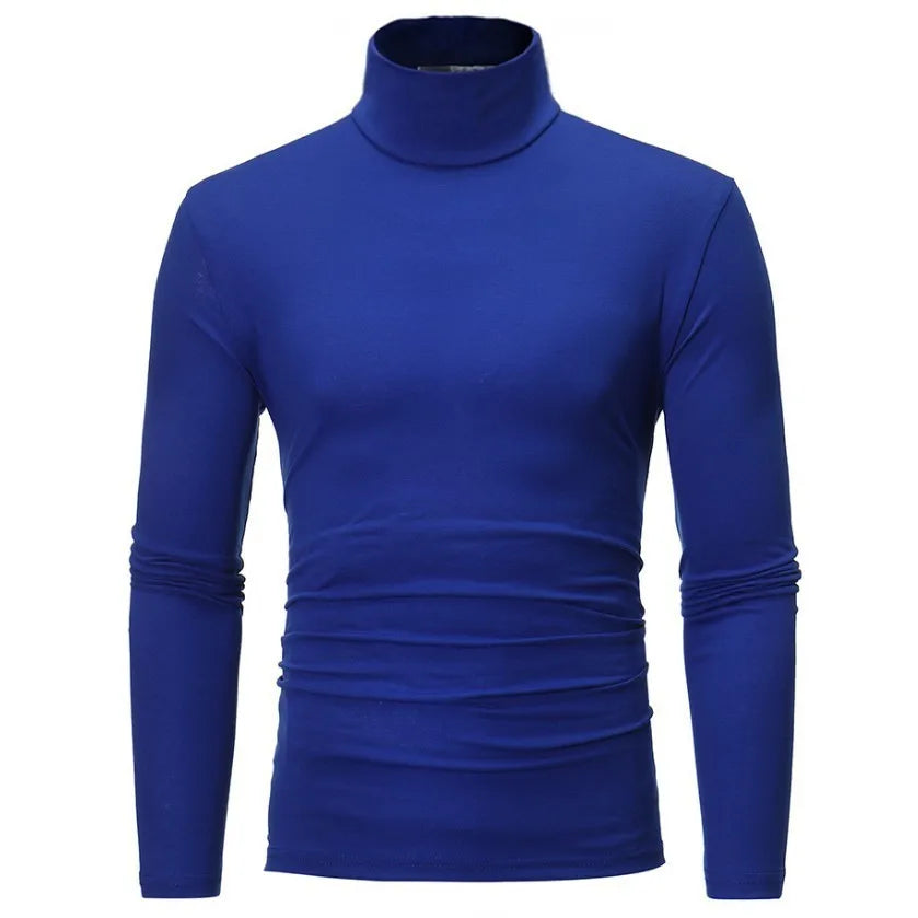 Thermal Underwear Tops Men Winter Clothes Thermal Shirt Autumn Men's Winter Tights High Neck Thin Slim Fit Long Sleeve T-shirt ﻿