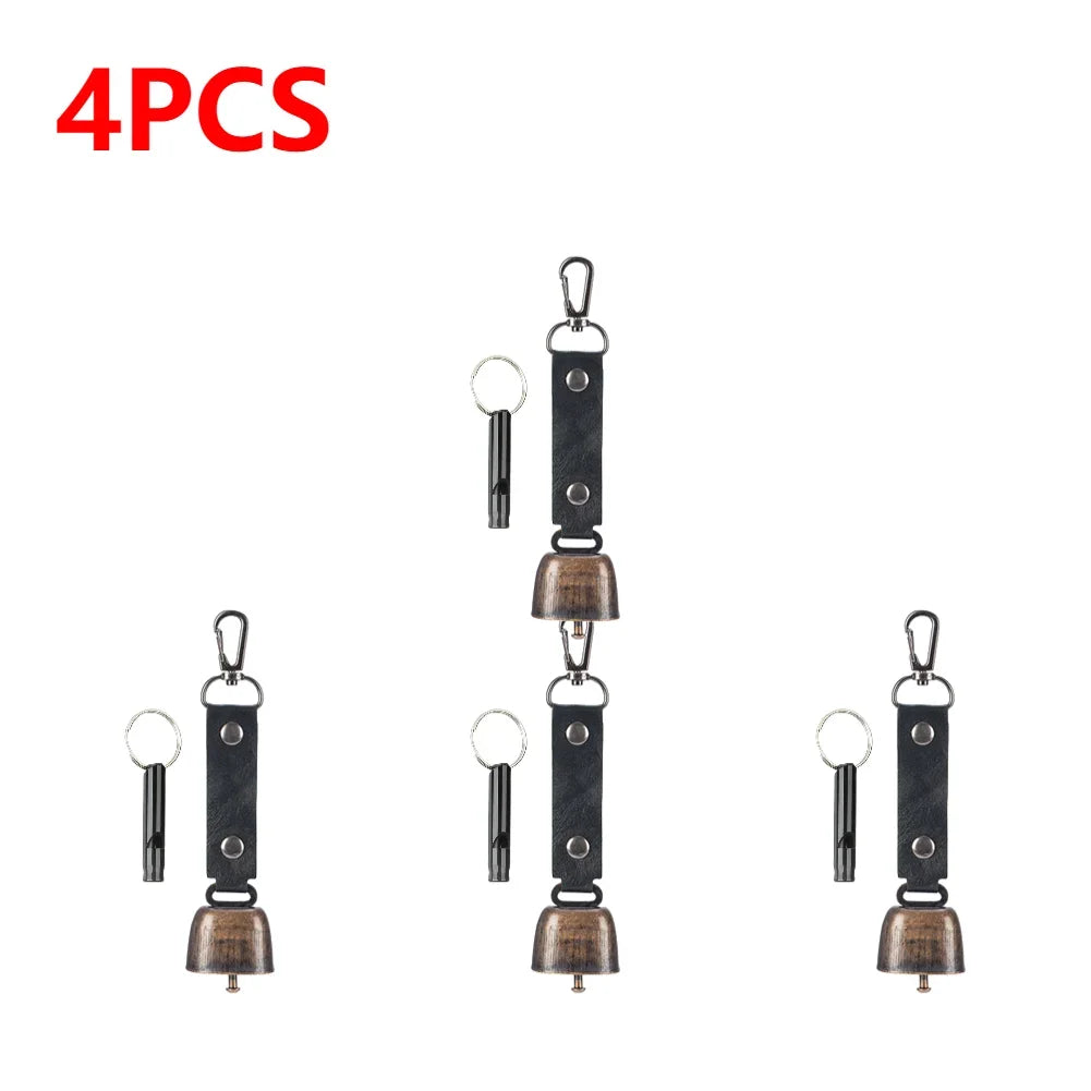 1-5PCS Loud Bear Bell with Emergency Whistle Set with Magnetic Silencer Bear Repelling Bell Hanging Bear Bell for Bear Deterrent