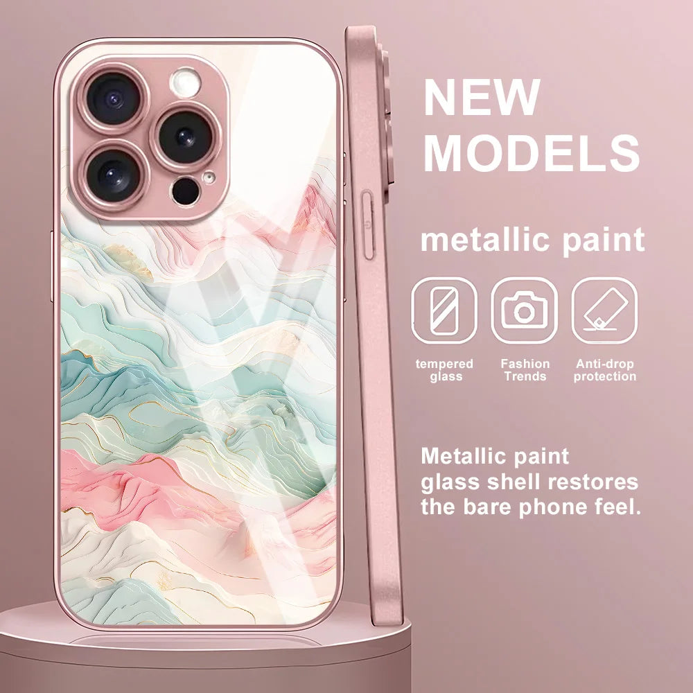 Marble Glass Case For Samsung A16 A26 A33 A34 A35 A36 A53 A54 A55 5G A56 A25 A17 S26 S25 Ultra S24 S23 S22 Plus S21 S20 FE Cover