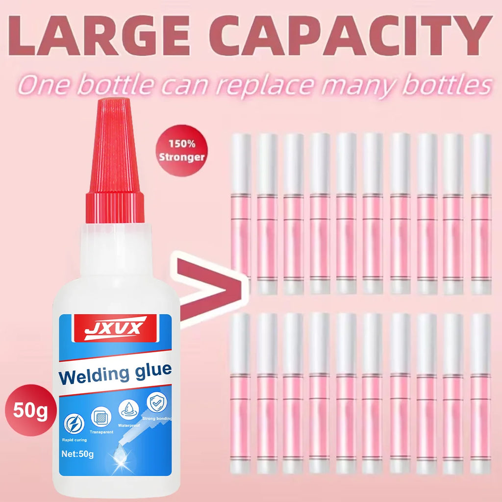 Large capacity 50 g Nail glue for pressing nails for nail tips Acrylic nail glue Super strong long-lasting nail glue for nail salons, Multi-purpose adhesive, superglue