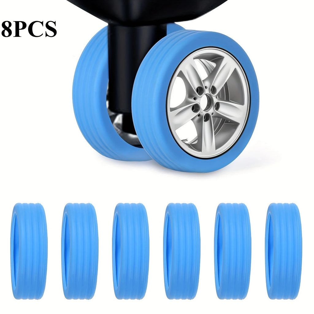8Pcs/Set Luggage Wheels,Silent Protective Cover,Suitcase,Travel Box,Wheels,Anti-skid Cover,Wear-resistant Rubber Cover