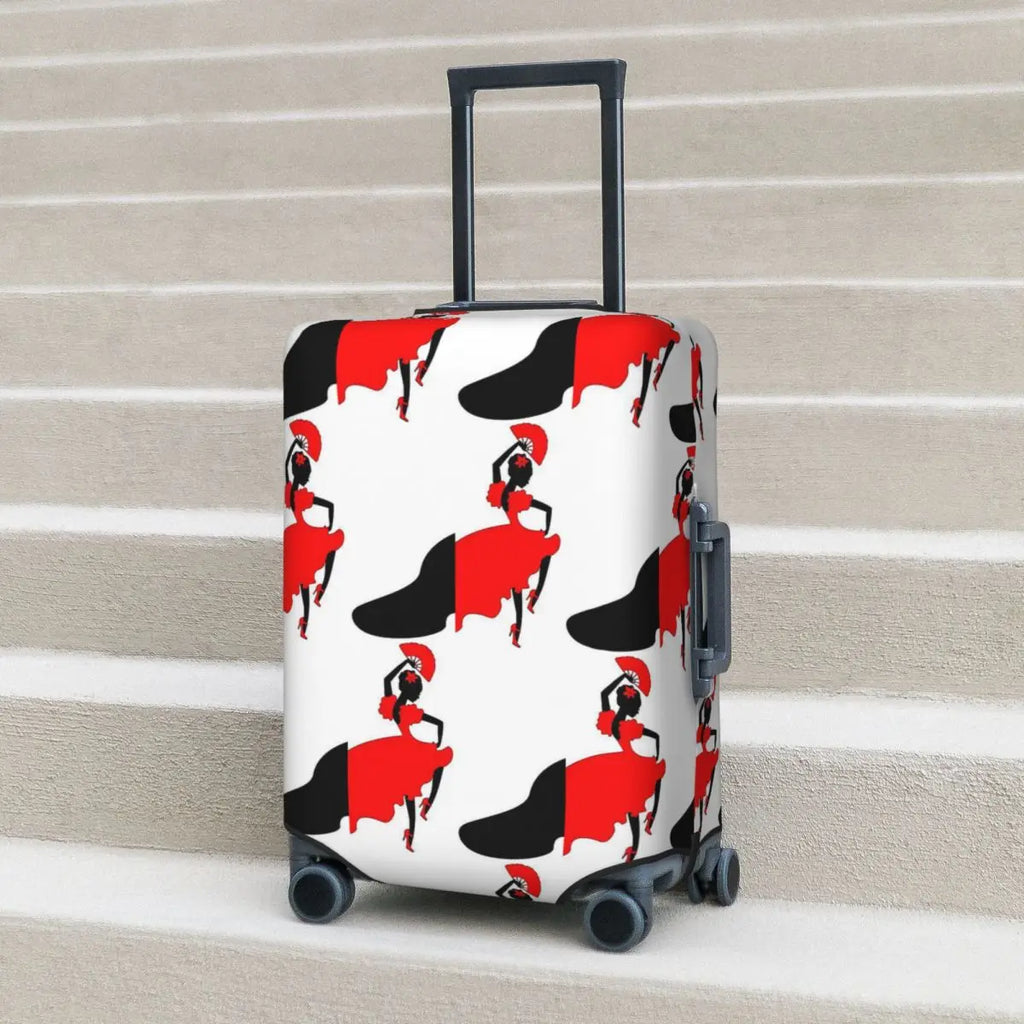 Flamenco Dancer Ole Suitcase Cover Protection Elastic Travel Luggage Protector Covers for 18-32 Inch
