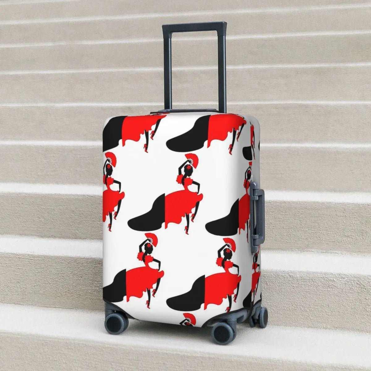 Flamenco Dancer Ole Suitcase Cover Protection Elastic Travel Luggage Protector Covers for 18-32 Inch