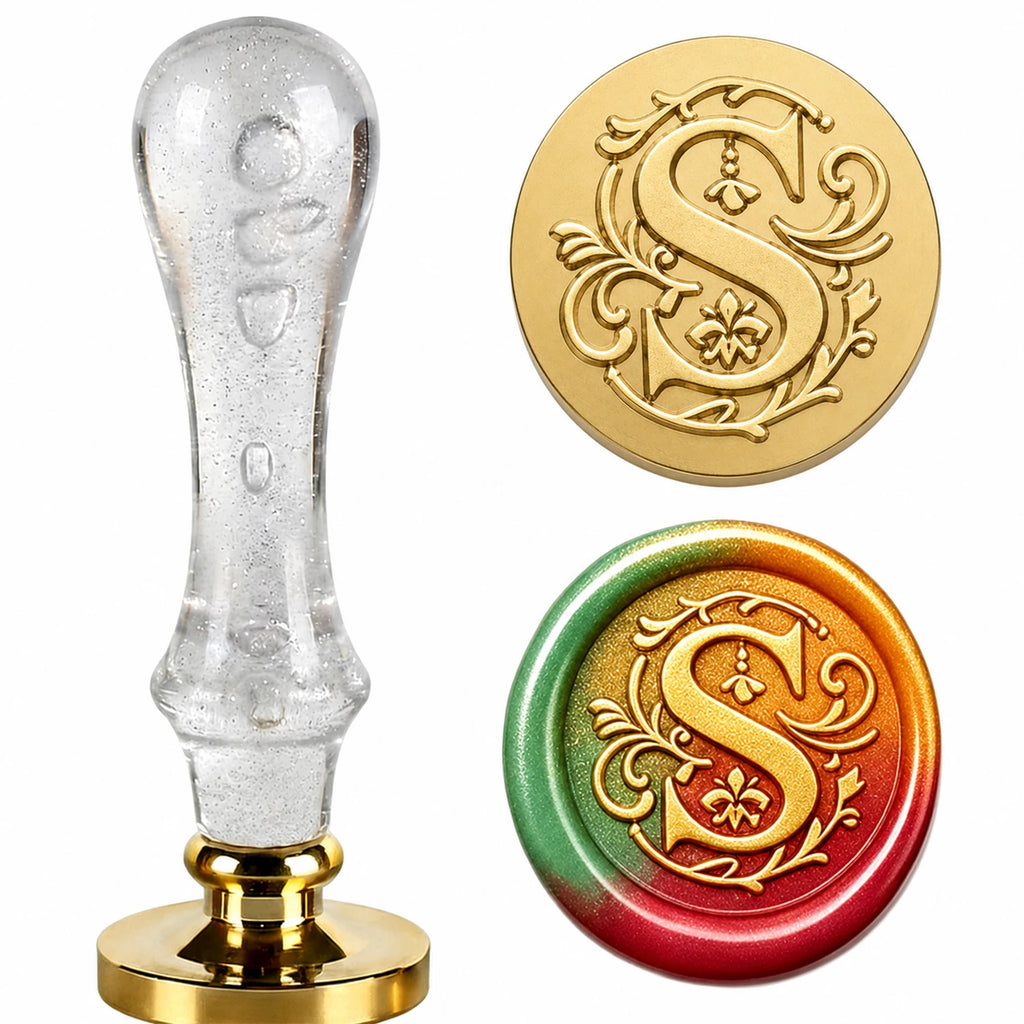 26 Letter Wax Seal Stamp,25mm Brass Head with White Bubble Handle Wax Stamp for Wedding Invitations,Birthday Cards,Envelopes