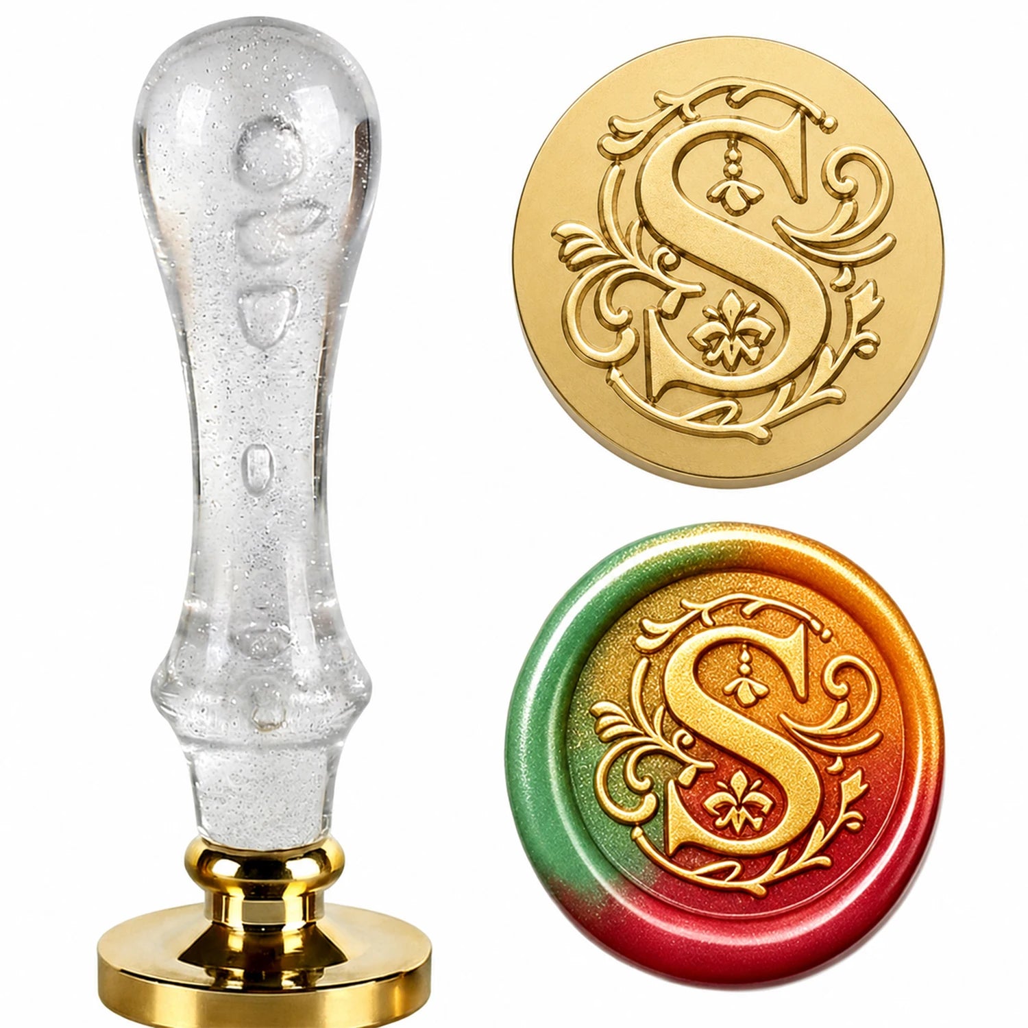 26 Letter Wax Seal Stamp,25mm Brass Head with White Bubble Handle Wax Stamp for Wedding Invitations,Birthday Cards,Envelopes