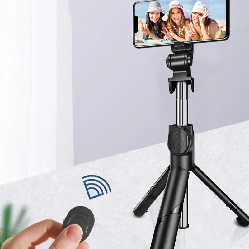 Universal Selfie Stick Tripod Mini Portable Rotating Extendable Phone Stand for Bluetooth Mobile Phone Holder Travel