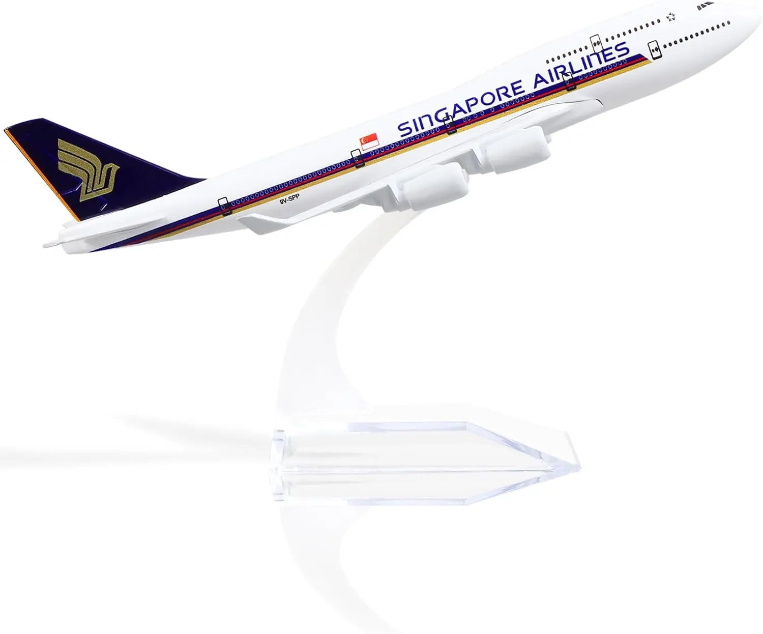 747 Singapore Metal Plane Model kit -1/400 B747 Diecast Airplane Model with Stand Toy planes for Children toys Gift