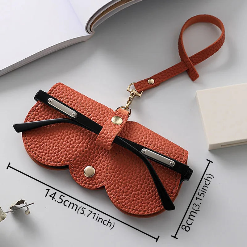 NEW Eyeglass Case Sunglasses Cover Cute Hanging PU Leather Sunglasses Reading Glasses Storage Bag Portable Travel Eyewear Holder