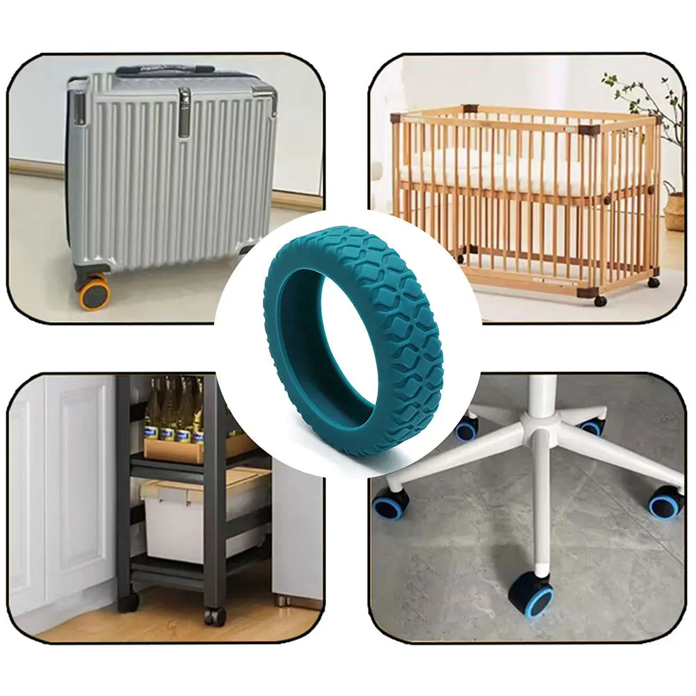 Luggage Wheels Protector Suitcase Small Parts Wear Resistant Silicone Protection Cover For Most Spinners Wheels