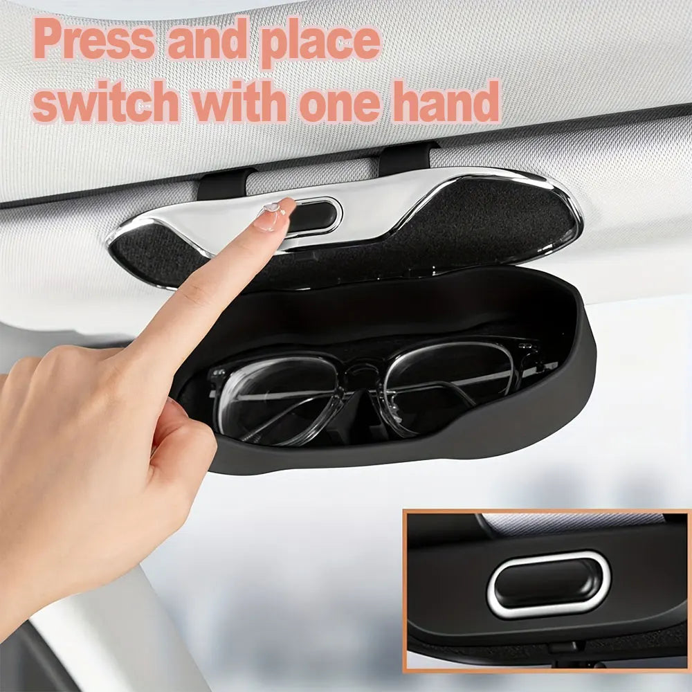 Car Styling Car Sunglasses Holder Car Glasses Box Portable Car Driving Glasses Holder Eyeglass Case Sun Visor Car Lenses Holder