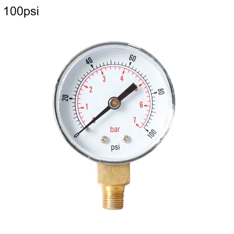 Y50 Pressure Gauge 52mm 1/4 BSPT Vertical 15,30,60,100,150,300 PSI for Mining/Home Heating/Home Pressure Measurement