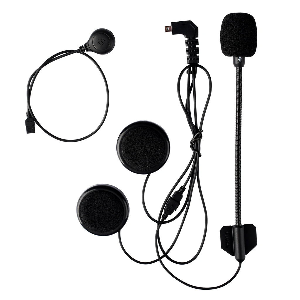 Freedconn Motorcycle Intercom Soft Hard Earphone Mic Accessories for T Com SC FDC-01 VB COLO T Max T Rex Full Open Face Helmet