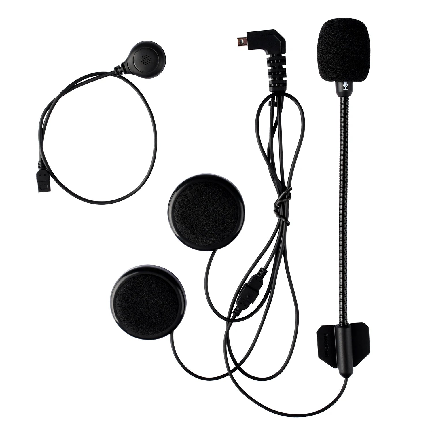 Freedconn Motorcycle Intercom Soft Hard Earphone Mic Accessories for T Com SC FDC-01 VB COLO T Max T Rex Full Open Face Helmet
