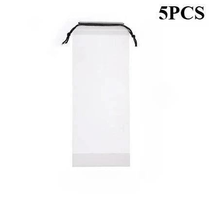 10pcs Beam Mouth Waterproof Umbrella Storage Bag Plastic Bag Drawstring Bag Translucent Bag Out Storage Vehicle-mounted Wet Bag