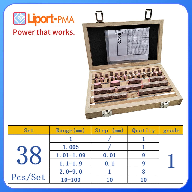 38/47/83/87pcs Block Gauge Set,0/1 Grade,High Speed Steel Gage Block,Custom Block Tools for Inspection & Measurement