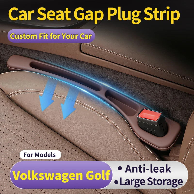 Car gap filler strip for Volkswagen Golf  Car seat gap strip, soft and snug fit to fill gaps, leak-proof and drop-proof design