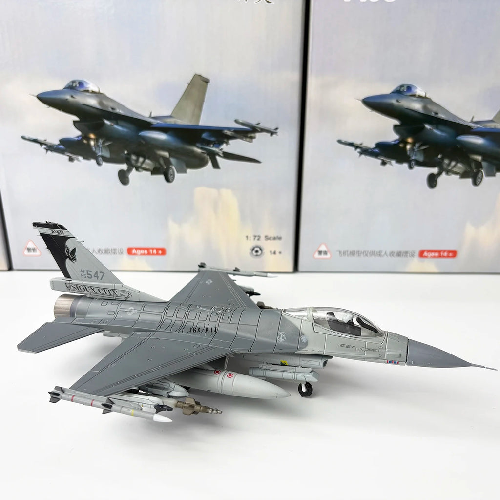 1/72 U.S. Air Force F-16C Fighter Model F16 Black Bat Squadron Diecast Finished Military Plane Model Collection Ornament