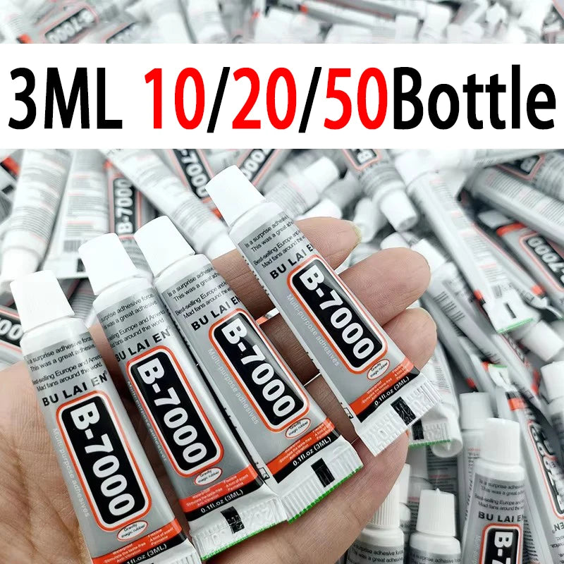 20pcs 3ml B7000 Mobile Phone Touch Screen Super Glue Diamond Jewelry Glass Adhesive for DIY Repair B-7000 Telephone Point