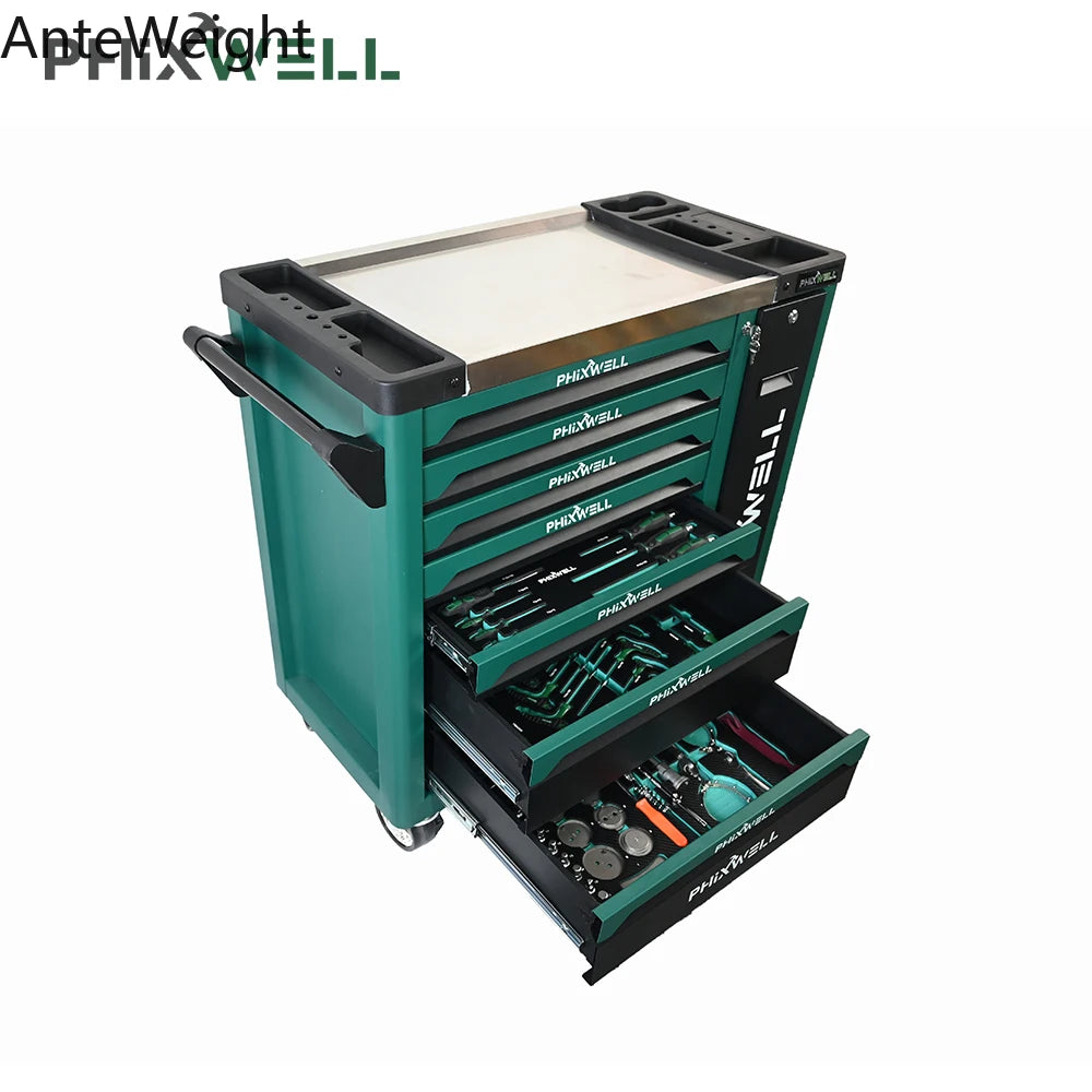 Hot-selling heavy-duty metal iron 7-drawer wheeled tool cart tool cabinet with tools