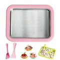 DIY Ice Cream Maker Yogurt Maker Machine for Homemade Rolled Cream Sorbet Gelato,Household Ice Cream Roller Pan with 2 Spatulas