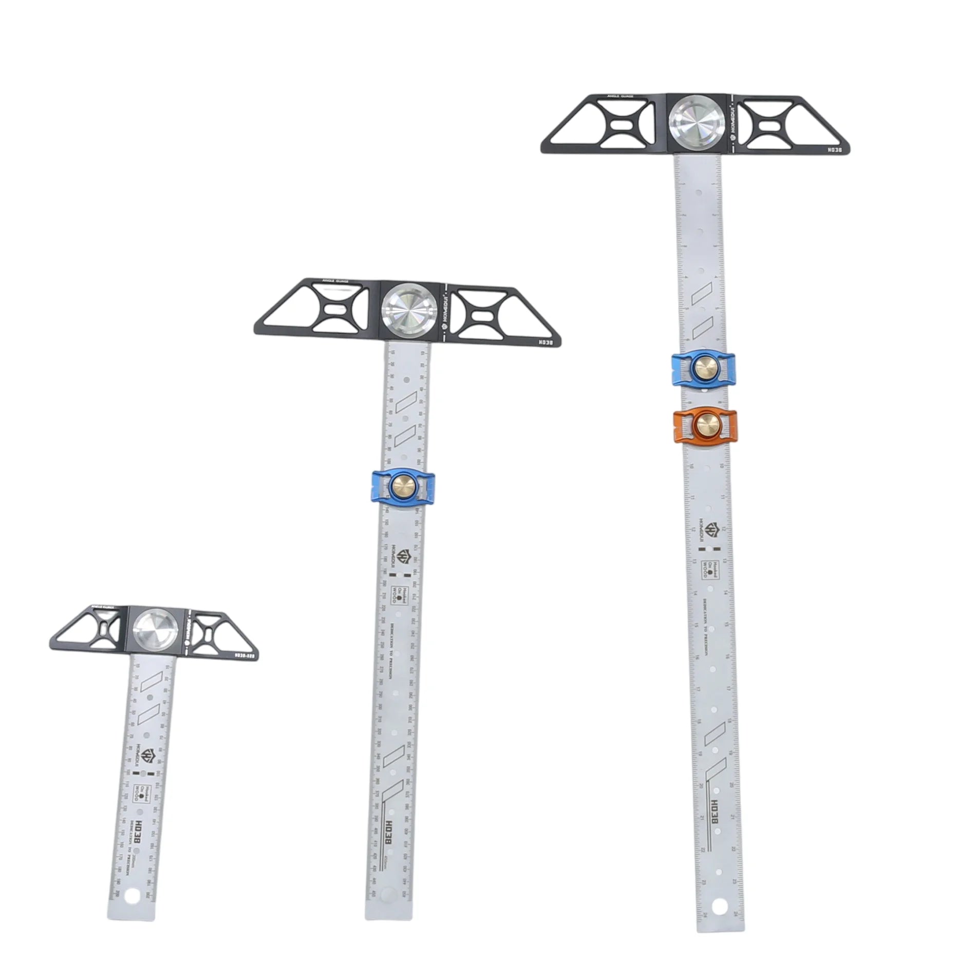 Hooked On Wood HD38 HD38V Angle Guage Hadfield Steel Structure 0-90 Degree Adjustable Precision Woodworking Scriber