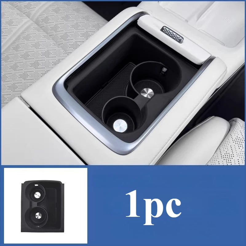 For 2025-2026 ZEEKR 7X Refresh Version Cup Holder Pad Set Central Control Silicone Storage Cushion Interior Accessories