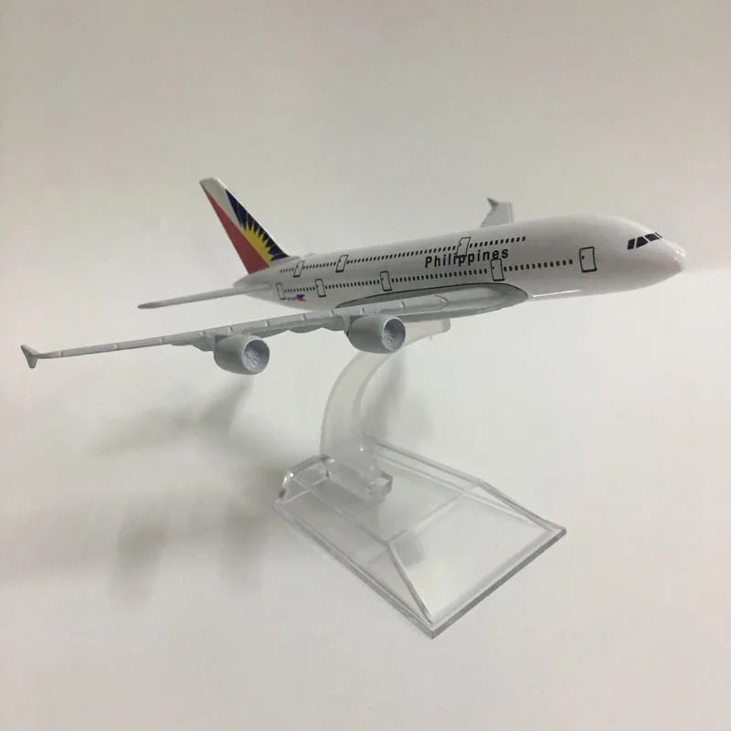 JASON TUTU 16cm Philippines Airbus A380 Airplane Model Airplane Diecast Metal 1/400 Scale Planes