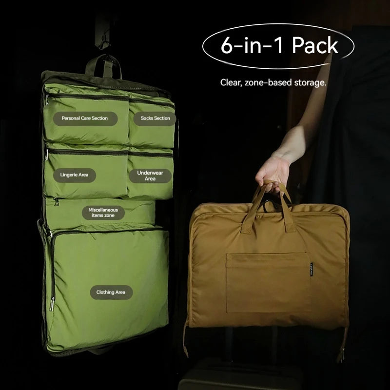 Original Design Travel Bag Large Capacity Lightweight Six In One Storage Fit Over Luggage Handheld Bag For Business Travel