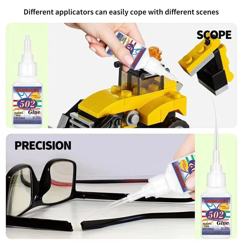 Super Instant glue Adhesive Leather Rubber Wood Metal Liquid Tool Stationery Gel Strong Glue With Precision Distributor