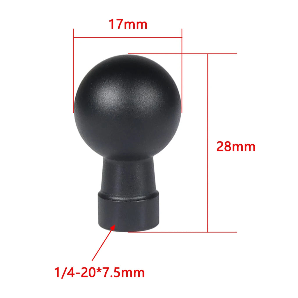 13mm/15mm/17mm/20mm Ball Head Adapter Clip Mount for Gopro Hero 11 10 9 Action Camera Car Auto Mounting Bracket Recorder Sucker