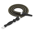60inch Length Hookah Hose Washable Soft Touch Rubber Handle Alloy Tip Leather Wrapped Black Hookah Hose