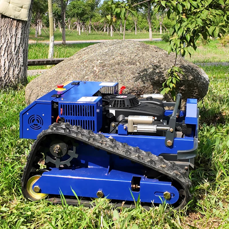 Customized 550mm cutting width tracked lawn mower remote control lawn mower with CE EPA certification