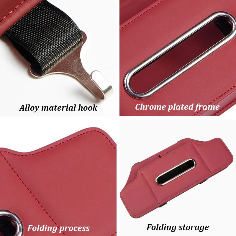 For BAIC X7 X35 X55 X65 X75 Beijing BJ20 EV5 BJ40 BJ80 D60 Car Seat Storage Box with Hook Leather Tissue Bag Drinks Cup Holder