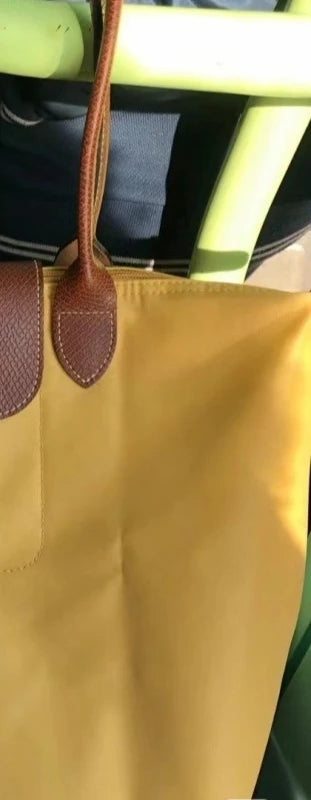2026 Lightweight Foldable Nylon Shoulder Bag Ladies Water Resistant Shopping Tote Bag Large Handbag for Travel Daily Office
