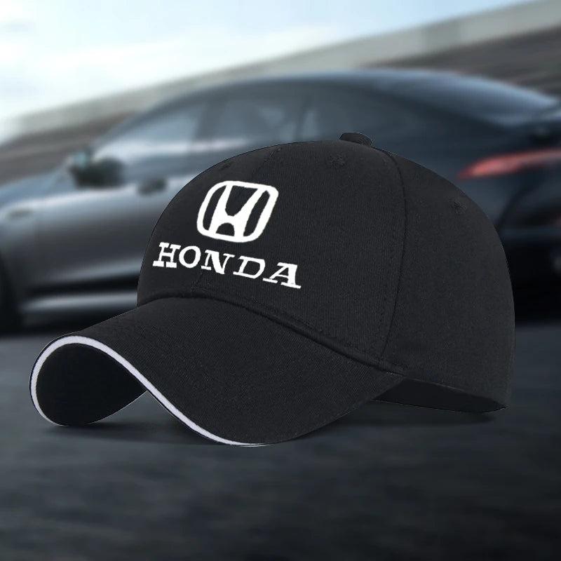 Car Logo Adjustable Baseball Hat Outdoor Duck Tongue Cap For Honda Accord Civic FIT Insight CRV Jazz HRV CRZ CRX City Vezel