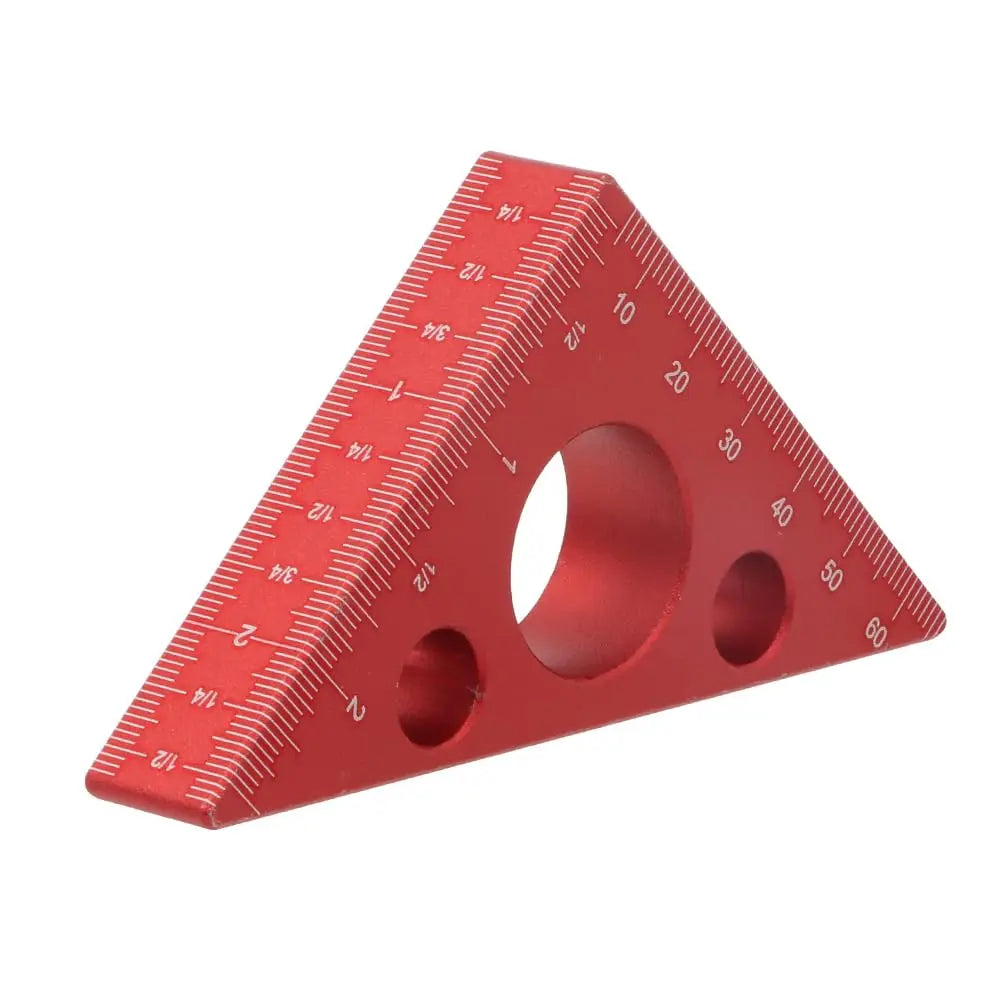 Aluminum Alloy Triangle Ruler 45/90 Degree, Frosted Right Angle Gauge，Durable and Precision Measuring Tool