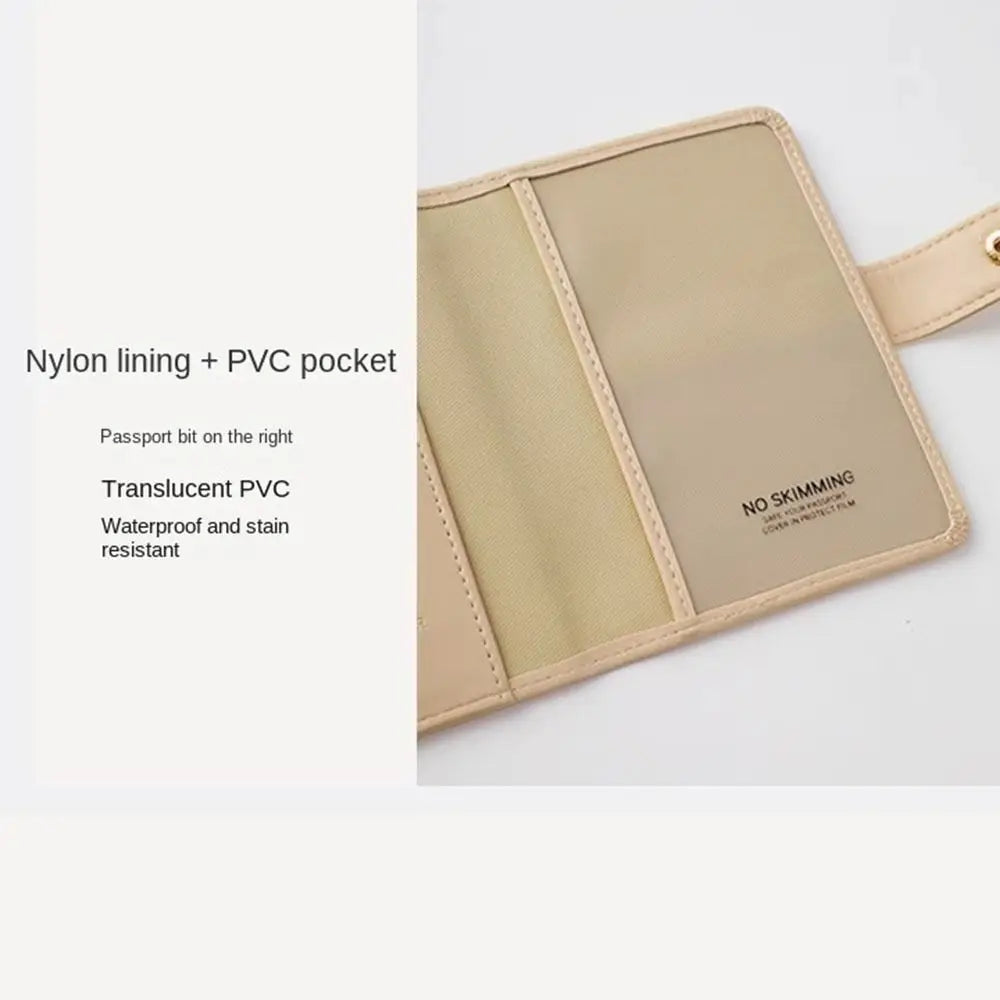 Wallet Passport Storage Bag Multi-layer Airplane Check-in Document Passport Storage Clip Anti-theft Korea Style Passport Holder