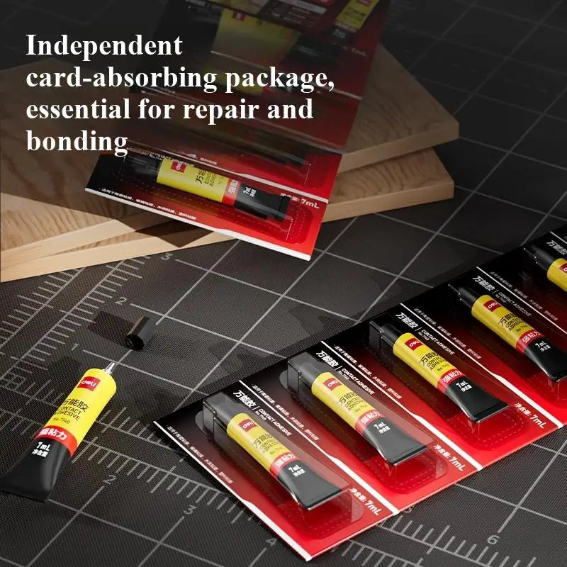 Deli 7140 All-Purpose Super Glue 7ml Contact Adhesive Strong Bond for Wood Plastic Metal Rubber And Ceramics