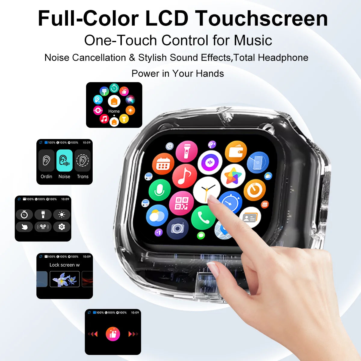 Air Max Smart Touch Screen Headsets TWS In Ear Buds 144 Languages Translator Sports Earphone Binaural pro Stereo Soundtrack Bass