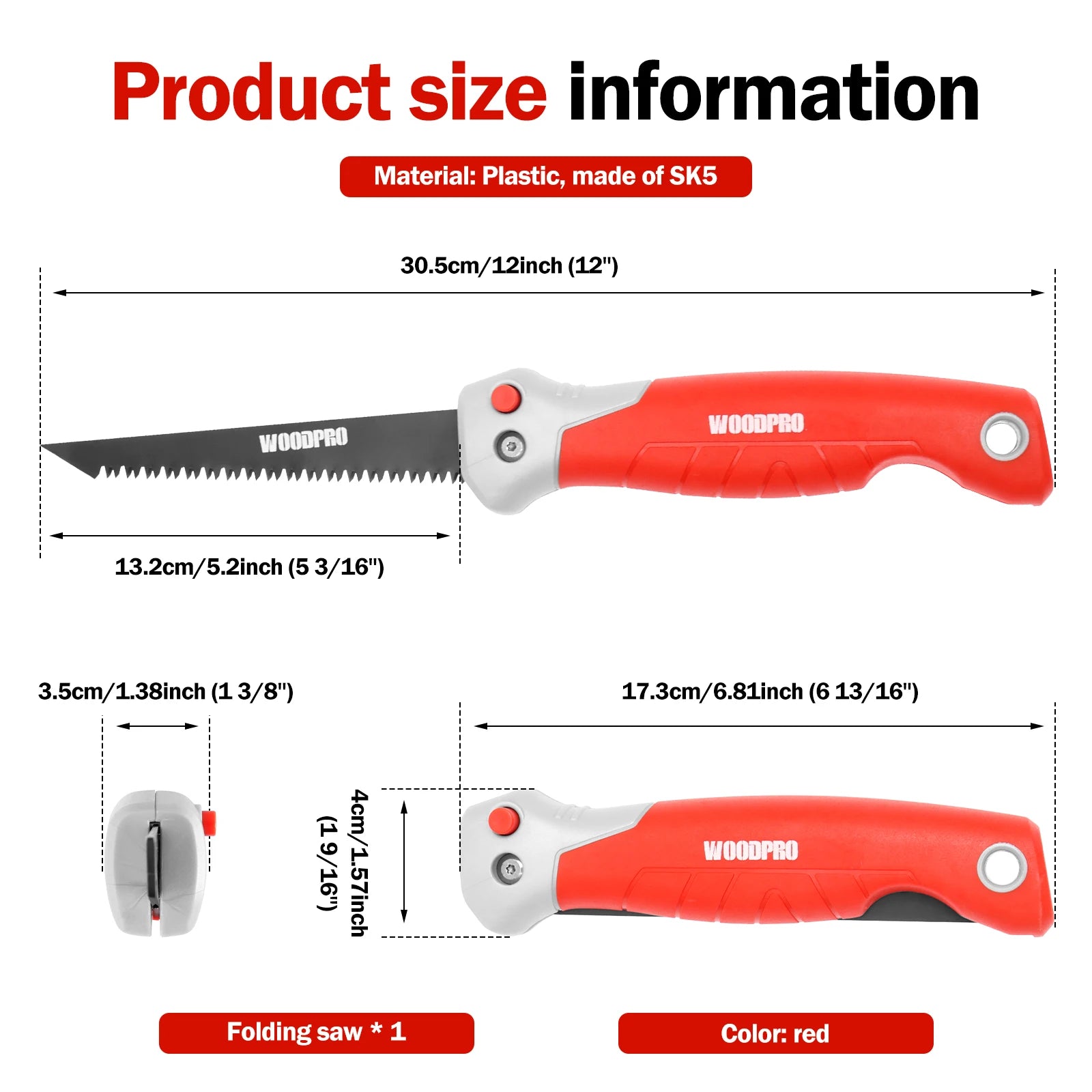 Drywall Saw Folding Saw SK5 Metal Saw Blade Cutting Tool for Cutting Drywall Home Renovation DIY Hand Job Saw Folding HandSaw