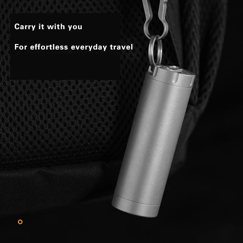 Titanium Alloy Waterproof Sealed Medicine Bottle Multi-Functional Toothpick Case Portable Travel Storage Box Outdoor EDC Tool