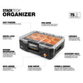 TOUGHBUILT 11-Compartment Large Plastic Small Parts Organizer Includes 8 Deep Bins and 4 Dividers