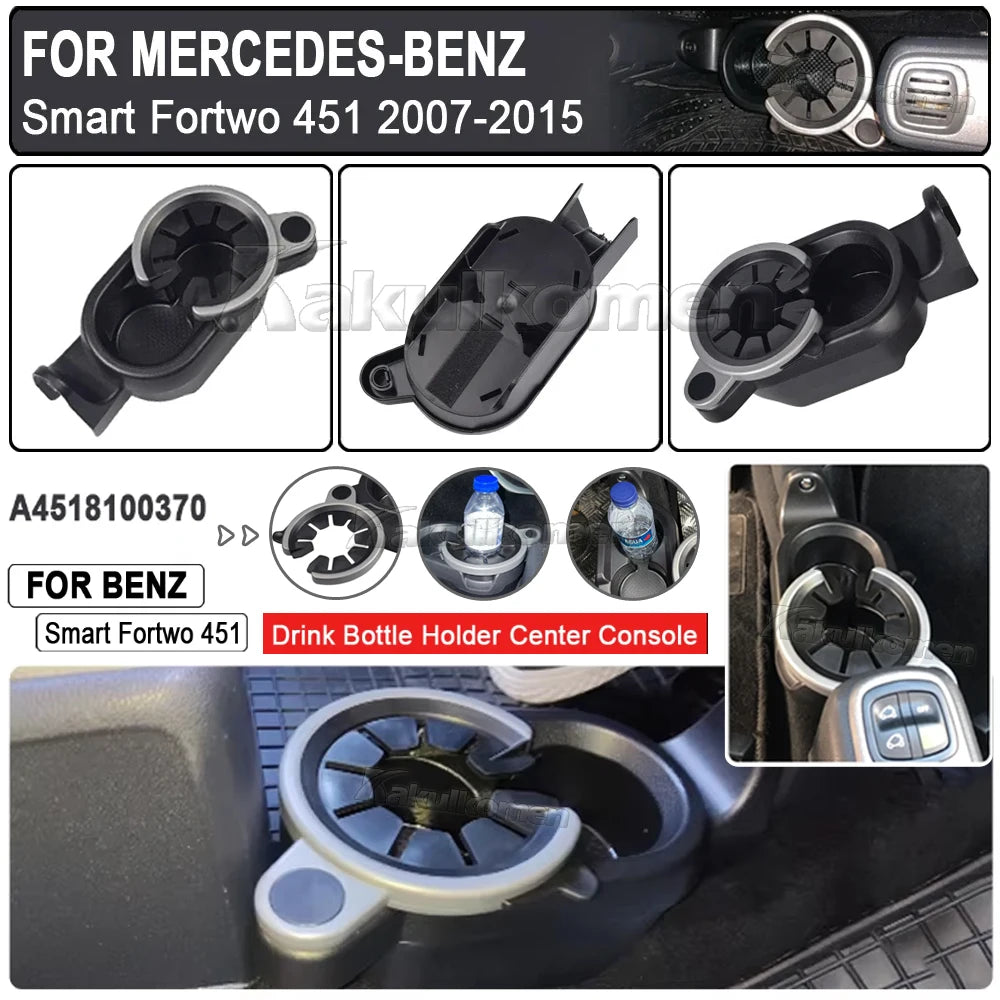 Drink Cup Holder Automotive Car Styling Interior Accessories For Mercedes-Benz Smart Fortwo 451 2007 2008 2009-2014 A4518100370