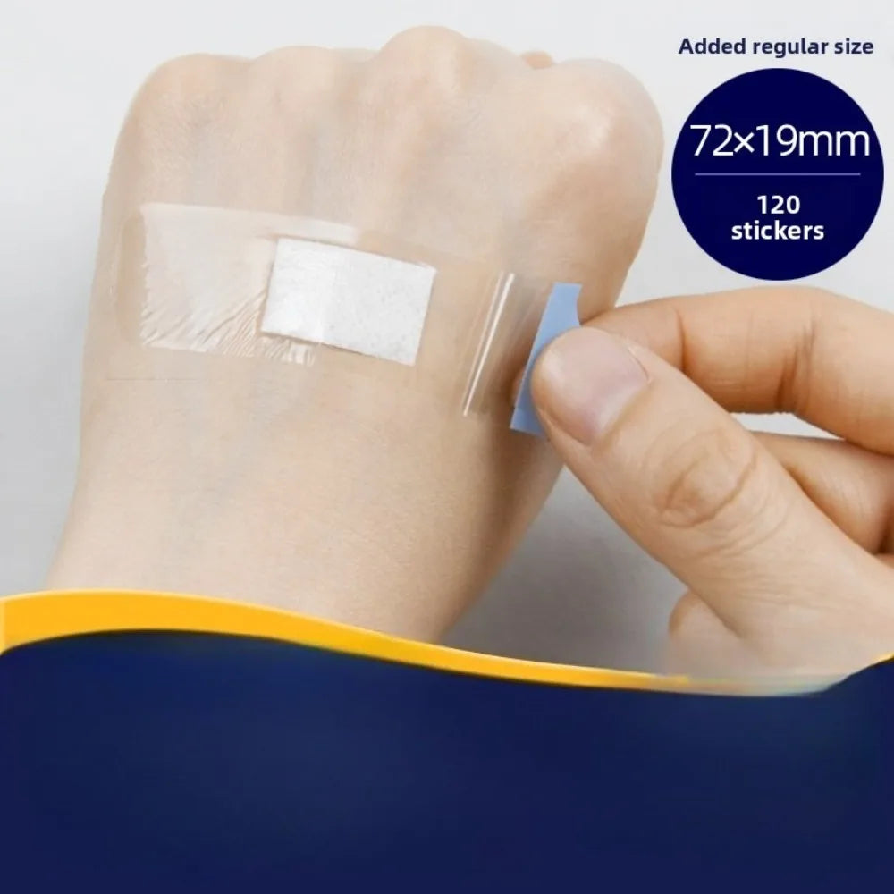 120 pieces of waterproof band-aid, transparent, invisible, hemostatic, breathable, anti-wear band-aid