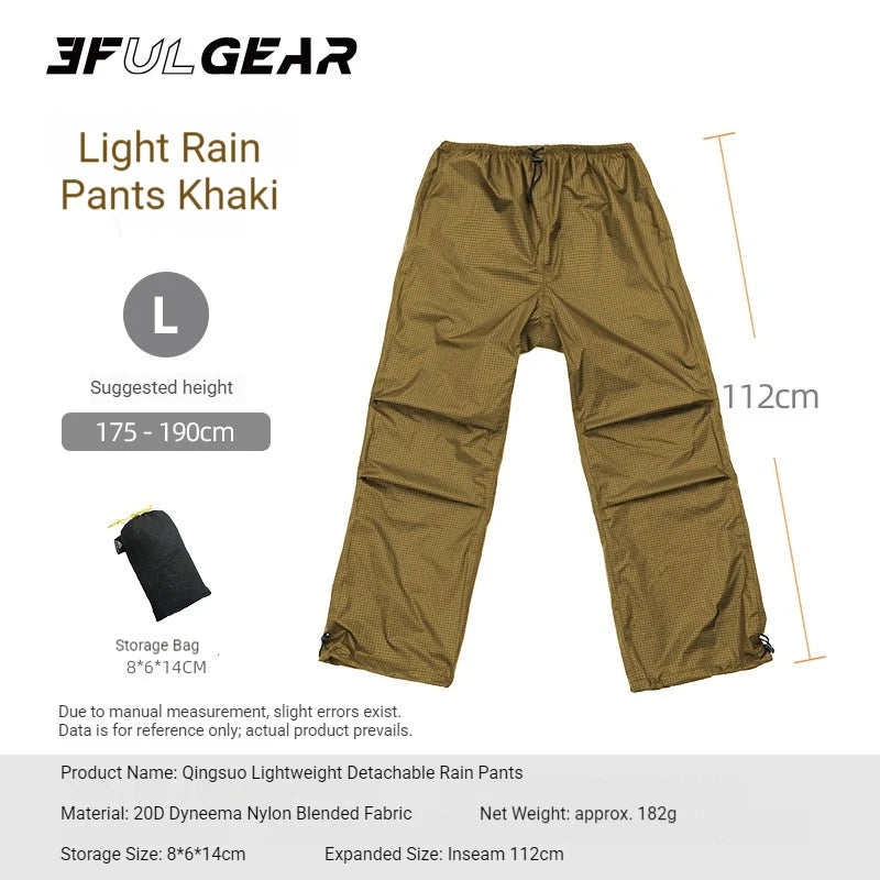 3F UL GEAR Lightweight Split-type Raincoat Rain Pants Outdoor Hiking Cycling Off-road Mountaineering Rain Gear For Men And Women