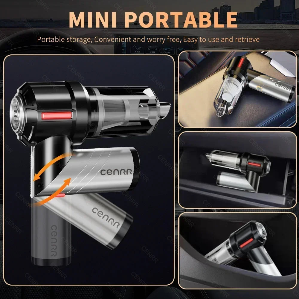 CENRR Mini Car Vacuum Cleaner Portable Handheld Wireless Powerful Car Cleaner Strong Suction Vacuum Cleaner Cleaning Machine