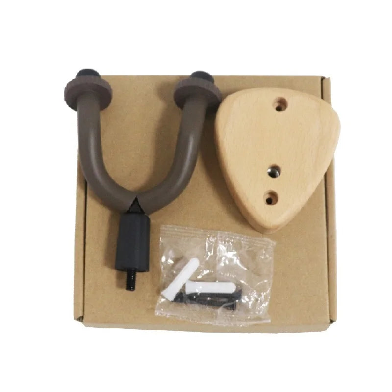 Wall Mount Guitar Hanger Holder Walnut Hook Ukulele Electric Guitar Bass Universal Bracket Adjustable Display Stand