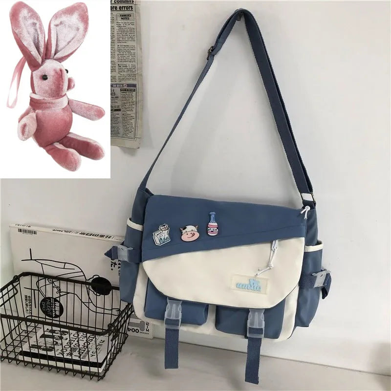Nylon Handbags Shoulder Bag Large Capacity Crossbody Bags for Teenager Girls Men Harajuku Messenger Bag Student School Bags Sac